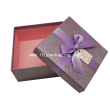 Luxury Two Pieces Set up Gift Packing Paper Box with Ribbon